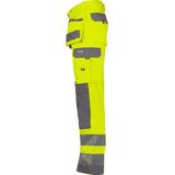 Dassy - Glasgow - Hogezichtbaarheidsholsterzakkenbroek - Fluogeel/Cementgrijs - Maat 54