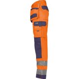 Dassy - Glasgow - Hogezichtbaarheidsholsterzakkenbroek - Fluo-Oranje/Marineblauw