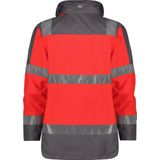 Dassy - Atlantis - Werkjas - Fluorood/Cementgrijs - 100% Polyester - Waterdicht