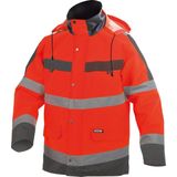 Dassy - Atlantis - Werkjas - Fluorood/Cementgrijs - 100% Polyester - Waterdicht