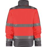 Dassy - Lima - Hogezichtbaarheidswinterjas - Fluorood/Cementgrijs