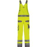 Dassy - Malmedy - Hogezichtbaarheidsbretelbroek - Fluogeel/Cementgrijs - Maat 50