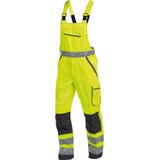Dassy - Malmedy - Hogezichtbaarheidsbretelbroek - Fluogeel/Cementgrijs - Maat 50