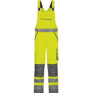 Dassy - Malmedy - Hogezichtbaarheidsbretelbroek - Fluogeel/Cementgrijs - Maat 50
