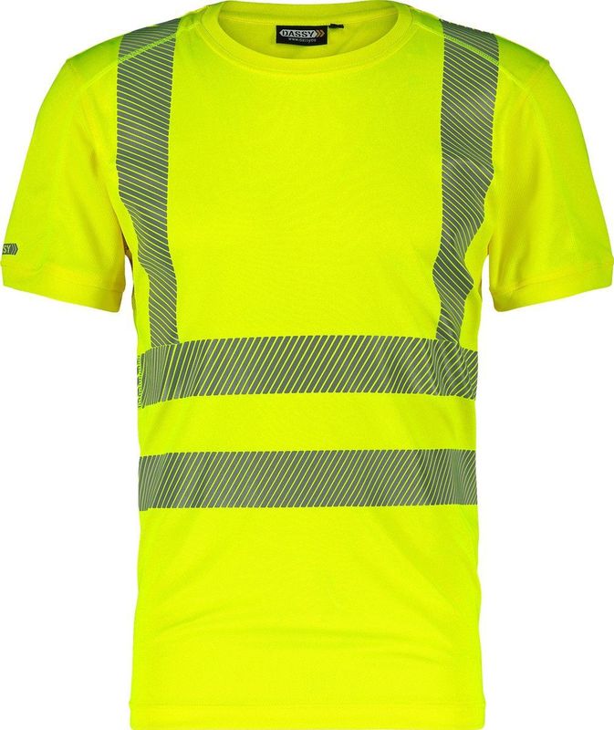 Dassy Carter Hogezichtbaarheids-uv-T-shirt Fluogeel maat XS