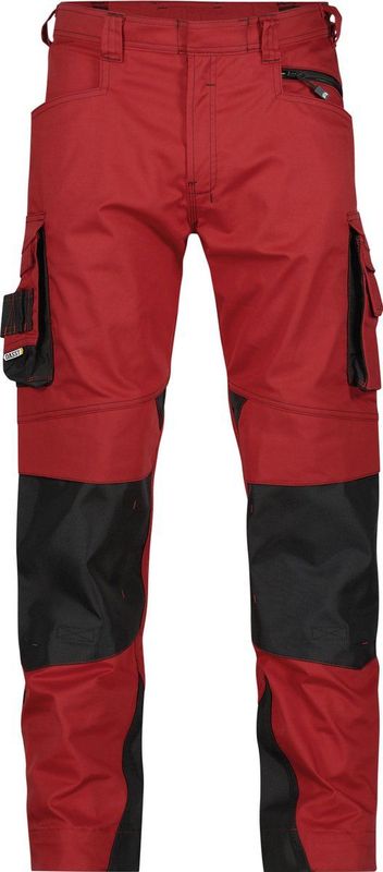 Dassy Nova Werkbroek met kniezakken Rood/Zwart maat 56