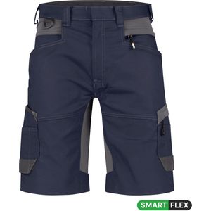 Dassy - D-FX Flex Axis - Korte Werkbroek - Zwart - 4-way Stretch, Verstelbare Rugelastiek