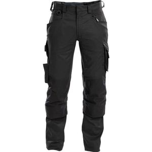 Dassy Dynax Werkbroek met stretch en kniezakken 200980 - binnenbeenlengte Standaard (81-86 cm) - Zwart - 67