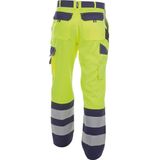 Dassy - Lancaster - Hogezichtbaarheidsbroek - Fluogeel/Marineblauw - 245g/m², Reflecterende Banden, Regular Fit
