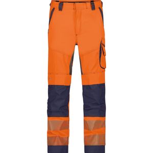 Dassy - Odessa - Zomer Hogezichtbaarheidsbroek - Fluo-Oranje/Marineblauw - Maat 50