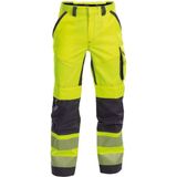 Dassy - Odessa - Zomer Hogezichtbaarheidsbroek - Fluogeel/Cementgrijs - Met Kniezakken