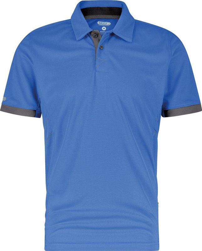 Dassy Traxion Polo Azuurblauw/Antracietgrijs maat L