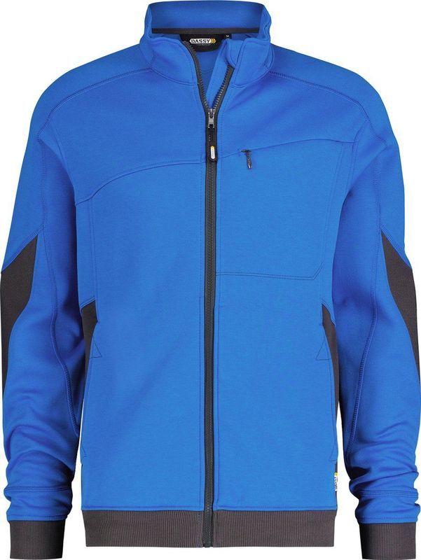 Dassy - D-FX Flex Velox - Sweater - Zwart - Cordura®Stretch-elleboogstukken, Lange Ritssluiting, 2 Steekzakken met Ritssluiting