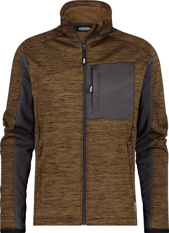 Dassy Convex Midlayer vest Leembruin/Antracietgrijs maat XS