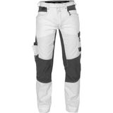 Dassy - Helix - Schildersbroek - Wit/Antracietgrijs - 4-way Stretch - Verstelbare Rug
