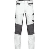 Dassy - Helix - Schildersbroek - Wit/Antracietgrijs - 4-way Stretch - Verstelbare Rug