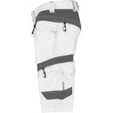 Dassy - Axis - Schildersshort - Wit/Antracietgrijs - Stretch
