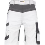 Dassy - Axis - Schildersshort - Wit/Antracietgrijs - Stretch