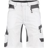 Dassy - Axis - Schildersshort - Wit/Antracietgrijs - Stretch