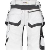 Dassy Trix - Schildersshort - Wit/Antracietgrijs - Met Stretch en Holsterzakken