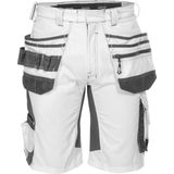 Dassy Trix - Schildersshort - Wit/Antracietgrijs - Met Stretch en Holsterzakken