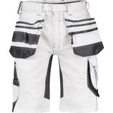 Dassy Trix - Schildersshort - Wit/Antracietgrijs - Met Stretch en Holsterzakken