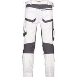 Dassy - Dynax - Schildersbroek - Wit/Antracietgrijs - Met Stretch en Kniezakken