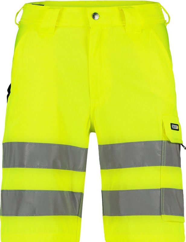 Dassy Idaho Hogezichtbaarheidsshort Fluogeel maat 46