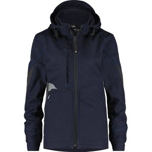 Dassy Gravity Women Softshelljas voor dames Nachtblauw/Antracietgrijs maat XS