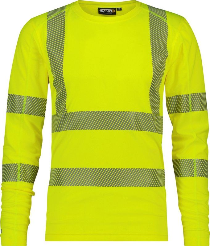 Dassy - Carterville - T-shirt - Fluogeel - 100% Polyester - UV Bescherming