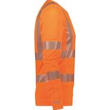 Dassy Carterville Hogezichtbaarheids-uv-T-shirt met lange mouwen Fluo-Oranje maat XS