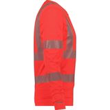 Dassy Carterville Hogezichtbaarheids-uv-T-shirt met lange mouwen Fluorood maat XS
