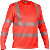Dassy Carterville Hogezichtbaarheids-uv-T-shirt met lange mouwen Fluorood maat XS