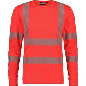 Dassy Carterville Hogezichtbaarheids-uv-T-shirt met lange mouwen Fluorood maat XS