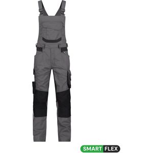 Dassy - Tronix - Bretelbroek - Antracietgrijs/Zwart - 4-way Stretch, Verstelbare Cordura® Kniezakken