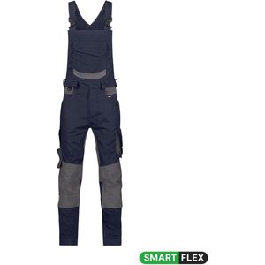 Dassy - Tronix - Bretelbroek - Nachtblauw/Antracietgrijs - 4-way stretch, verstelbare Cordura® kniezakken