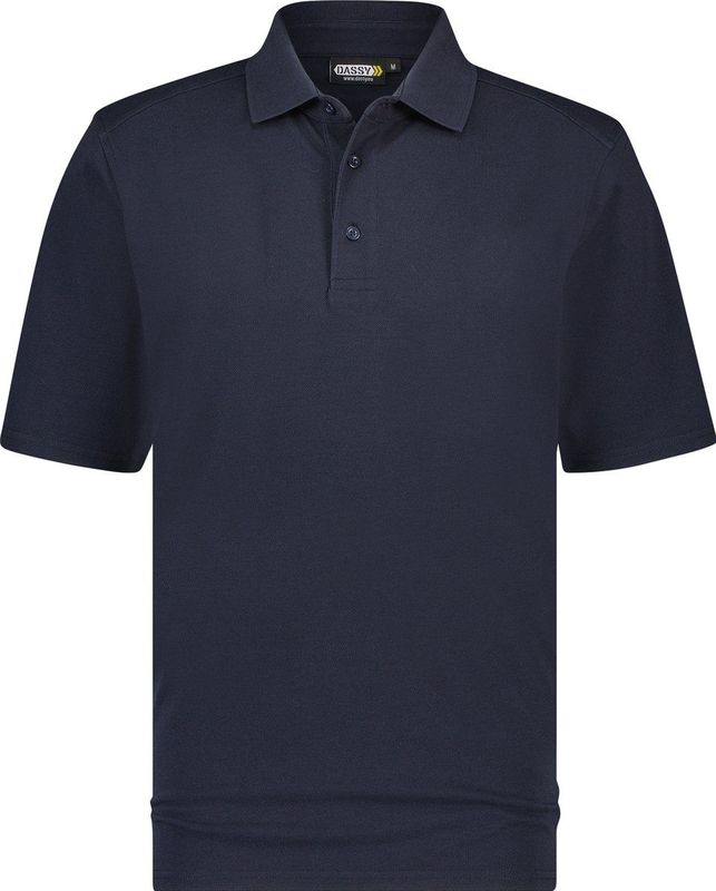 Dassy Hugo Polo geschikt voor industrieel wassen Nachtblauw maat XS