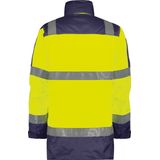 Dassy - Limasol - Hogezichtbaarheidsparka - Fluogeel/Marineblauw