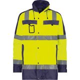 Dassy - Limasol - Hogezichtbaarheidsparka - Fluogeel/Marineblauw