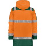 Dassy - Limasol - Hogezichtbaarheidsparka - Fluo-Oranje/Flessengroen