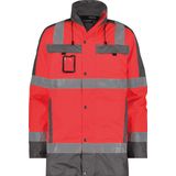 Dassy - Limasol - Hogezichtbaarheidsparka - Fluorood/Cementgrijs