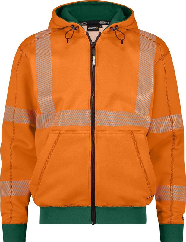Dassy - Evans - Hoodie - Hoogzichtbaar - Met Rits - Reflecterende Banden