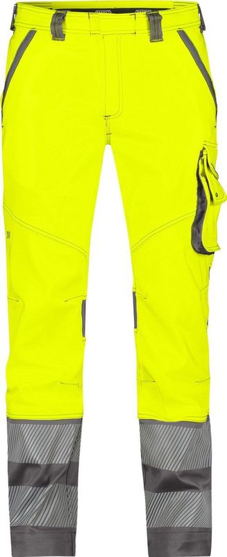 Dassy - Minnesota Stretch - Hogezichtbaarheidsbroek - Fluogeel/Cementgrijs
