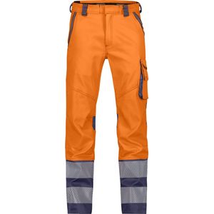 Dassy Minnesota Stretch - Hogezichtbaarheidsbroek - Fluo-Oranje/Marineblauw