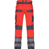 Dassy - Minnesota Stretch - Hogezichtbaarheidsbroek - Fluorood/Cementgrijs
