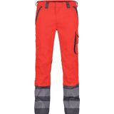 Dassy - Minnesota Stretch - Hogezichtbaarheidsbroek - Fluorood/Cementgrijs