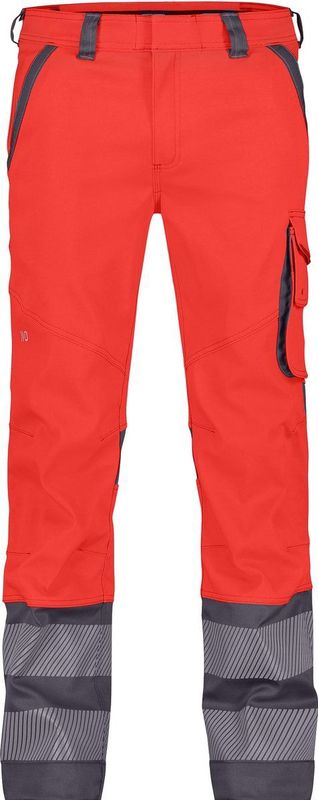Dassy - Minnesota Stretch - Hogezichtbaarheidsbroek - Fluorood/Cementgrijs