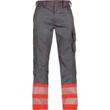 Dassy - Princeton Stretch - Hogezichtbaarheidsbroek - Cementgrijs/Fluorood