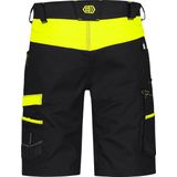 Dassy Manilla Werkshort met stretch Zwart/Fluogeel maat 42