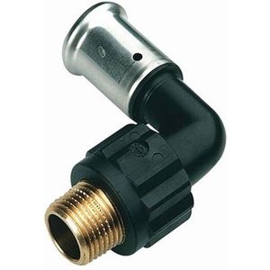 Henco - 5PK Knie - 3/4 Buitendraad x 20 mm - RVS - PVDF